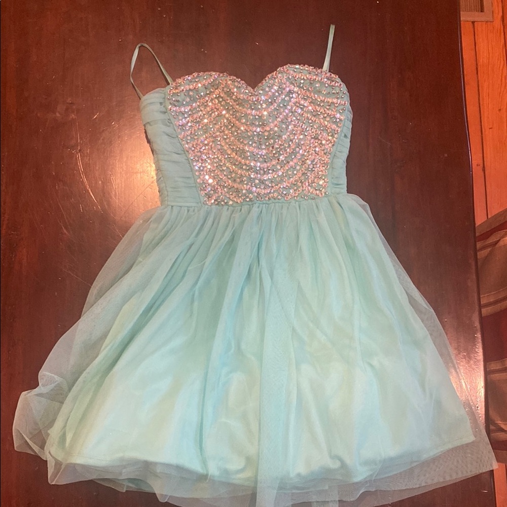 Sparkling Mint Green junior’s Dress